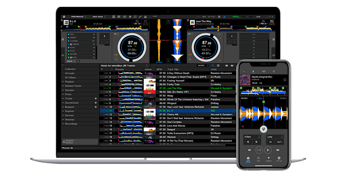 rekordbox professional plan on desktop and mobile