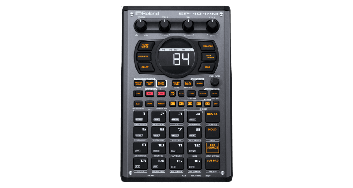Top view of the Roland SP-404MKII sampler