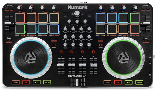 ◎ Numark ヌマーク DJコントローラー Mixtrack Quad Review & Video: Numark Mixtrack Quad DJ Controller