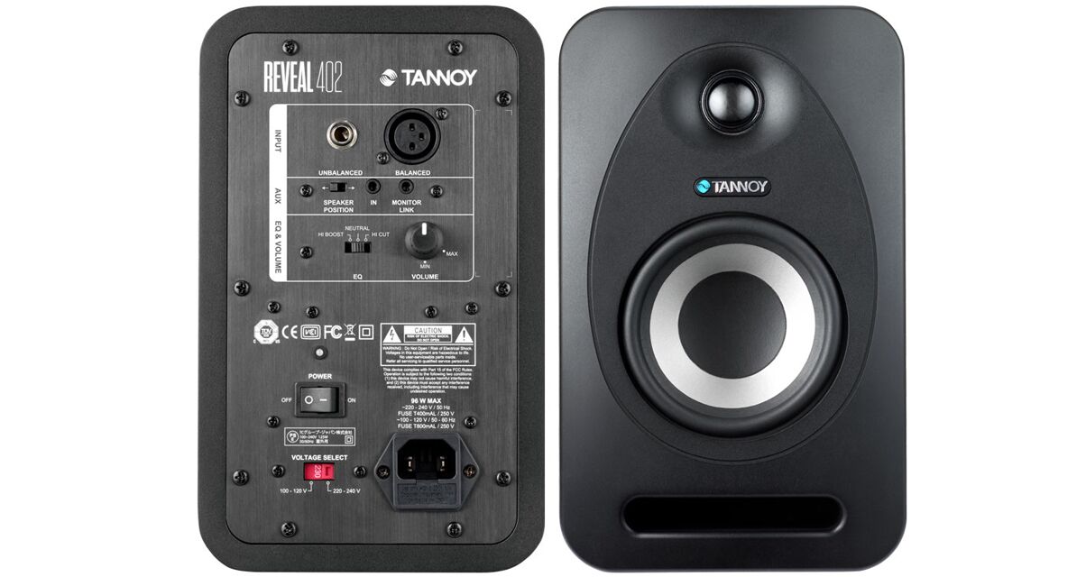 TANNOY REVEAL 402 ペア Tannoy Reveal 402 4-inch Powered Studio Monitor | Sweetwater