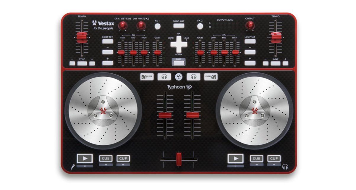 DJ機材 Vestax Typhoon Red Vestax Vestax Typhoon DJ Controller With Software | Long